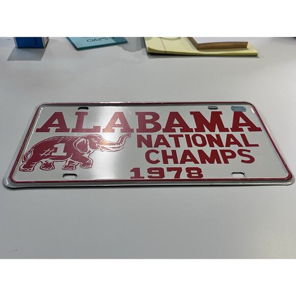 Vintage NOS Alabama National Champs License Plate 1978 University Of Alabama - Picture 6 of 10